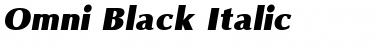 Omni Black Italic Font