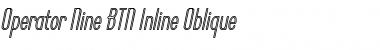 Operator Nine BTN Inline Oblique Font