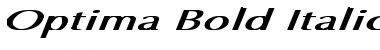 Optima Bold Italic Ex BI Bold Italic Font