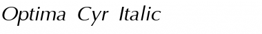Optima Cyr Italic Font