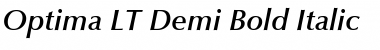 Optima LT DemiBold Italic Font