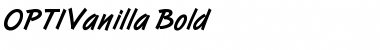 OPTIVanilla-Bold Regular Font