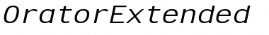 OratorExtended Oblique Font