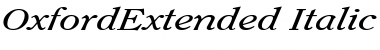 OxfordExtended Italic Font