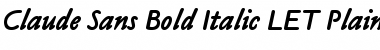 Claude Sans Bold Italic LET Plain Font