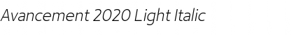 Avancement 2020 Light Italic Font