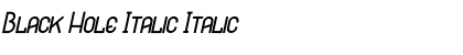 Download Black Hole Italic Font