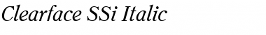 Clearface SSi Italic Font