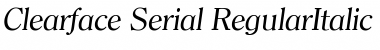 Clearface-Serial RegularItalic Font