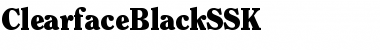 Download ClearfaceBlackSSK Font