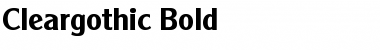Cleargothic Bold Font