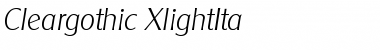 Cleargothic-XlightIta Regular Font