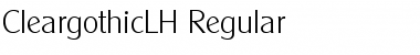 CleargothicLH Regular Font