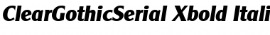 Download ClearGothicSerial-Xbold Font
