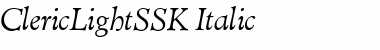 ClericLightSSK Italic Font