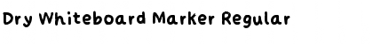 Dry Whiteboard Marker Regular Font