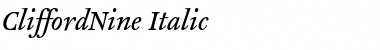 CliffordNine Italic Font