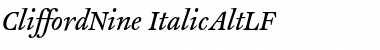 CliffordNine Italic Font