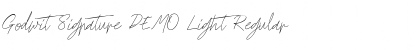 Download Godwit Signature DEMO Light Font