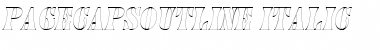 PageCapsOutline Italic Font