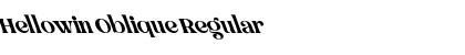 Download Hellowin Oblique Font