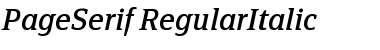 PageSerif-RegularItalic Regular Font