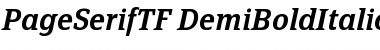 PageSerifTF-DemiBoldItalic Regular Font