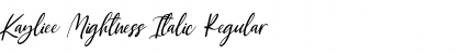 Kayliee Mightness Italic Regular Font