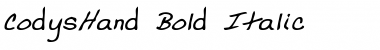 CodysHand Bold Italic Font