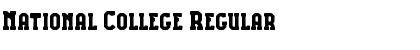 National College Regular Font