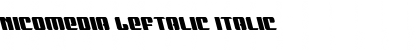 Nicomedia Leftalic Italic Font