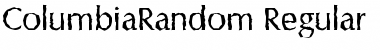 ColumbiaRandom Regular Font