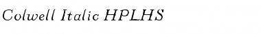 Colwell Italic HPLHS Font
