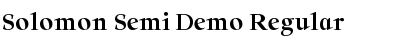 Download Solomon Semi Demo Font