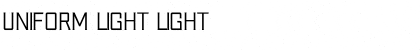 Uniform Light Light Font