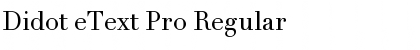 Didot eText Pro Font