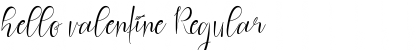 hello valentine Regular Font