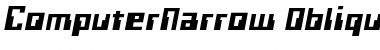 ComputerNarrow Oblique Font