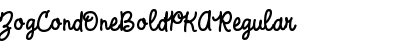 ZogCondOneBoldPKA Regular Font