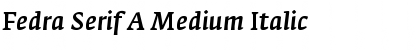 Fedra Serif A Medium Italic Font