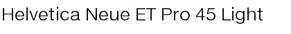 Download Helvetica Neue ET Pro Font