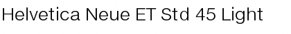 Download Helvetica Neue ET Std Font