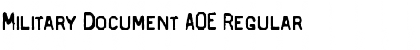 Military Document AOE Font