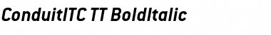 ConduitITC TT BoldItalic Font