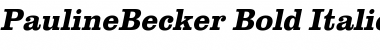 PaulineBecker Bold Italic Font
