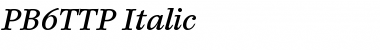 Download PB6TTP-Italic Font