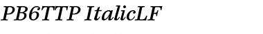 Download PB6TTP-ItalicLF Font