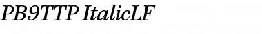 PB9TTP-ItalicLF Regular Font