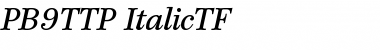 Download PB9TTP-ItalicTF Font