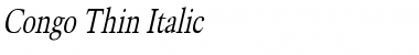 Congo Thin Italic Font